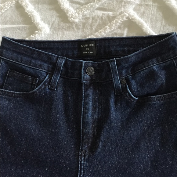 Just Black blue skinny jeans, metallic finish - Picture 3 of 5